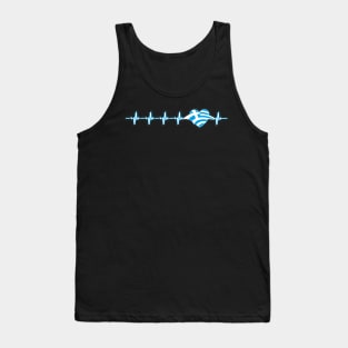 Greek heartbeat flag Tank Top